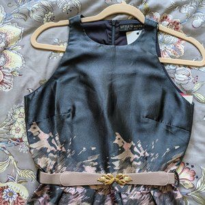 NWT Little Mistress Grey Jacquard Dress